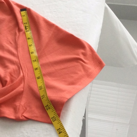 Woman’s Plus size 4 X Terry & Sky V Neck Tee short sleeves color orange #641 - Picture 7 of 9